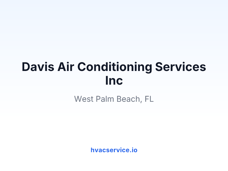 Davis Air Conditioning Services Inc
