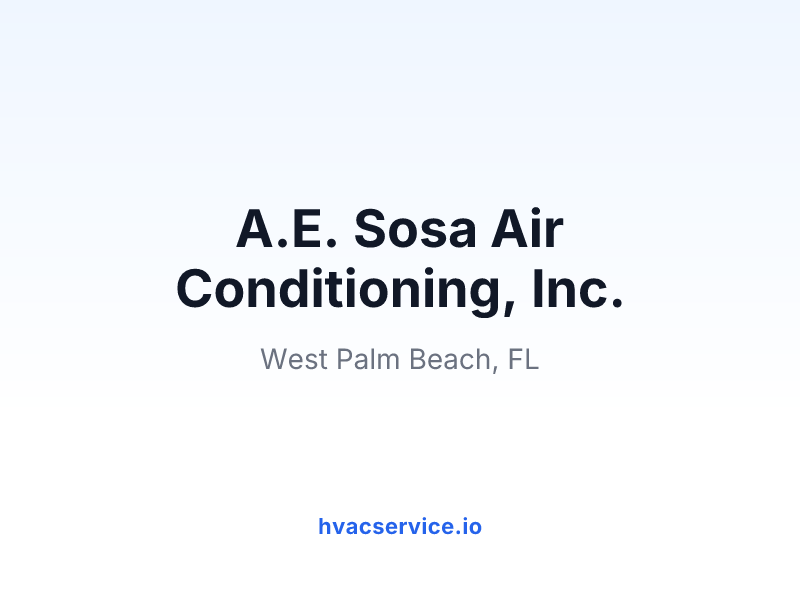A.E. Sosa Air Conditioning, Inc.