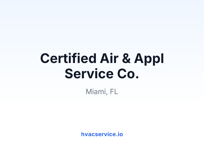 Certified Air & Appl Service Co.