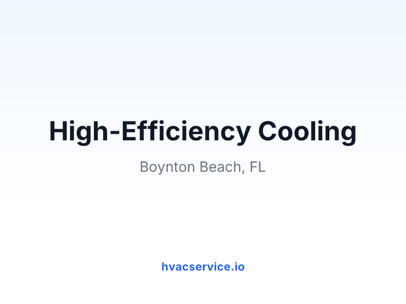 High-Efficiency Cooling