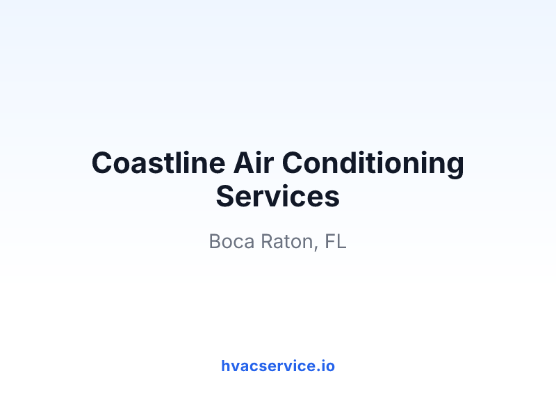 Coastline Air Conditioning Services