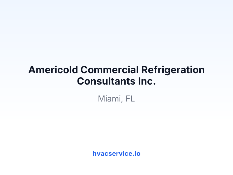 Americold Commercial Refrigeration Consultants Inc.