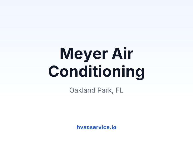 Meyer Air Conditioning