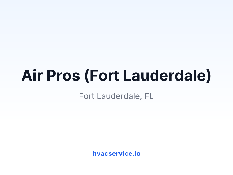 Air Pros (Fort Lauderdale)