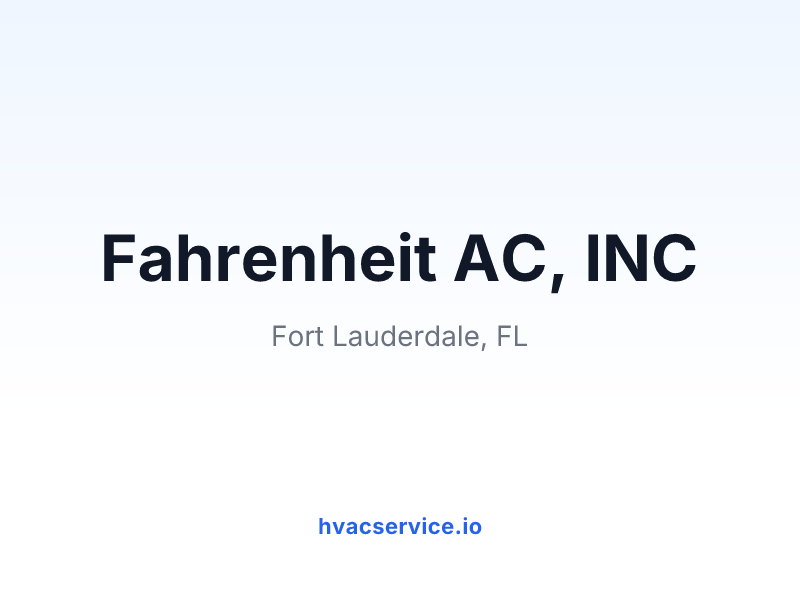 Fahrenheit AC, INC