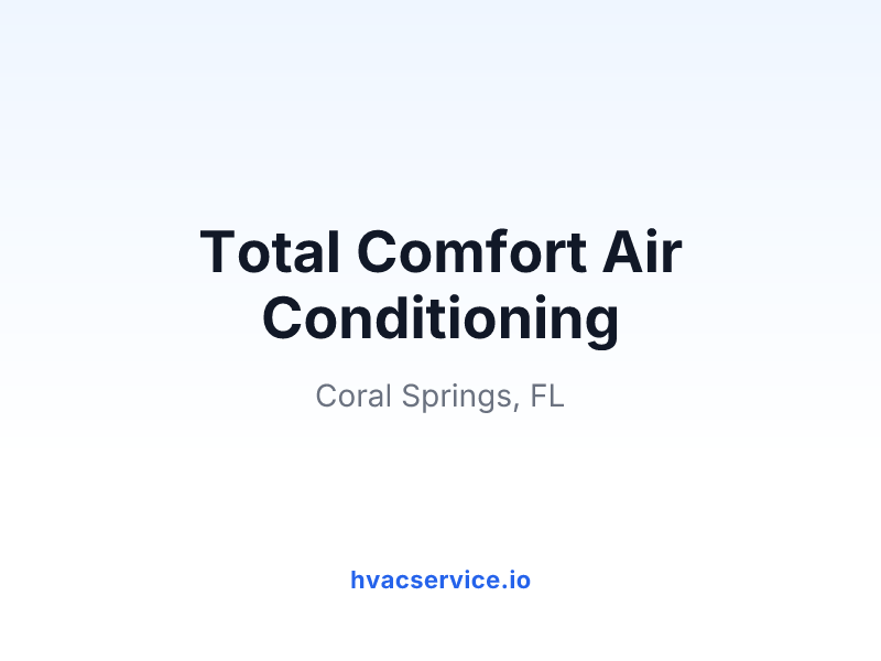 Total Comfort Air Conditioning