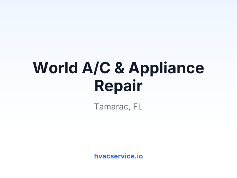 World A/C & Appliance Repair