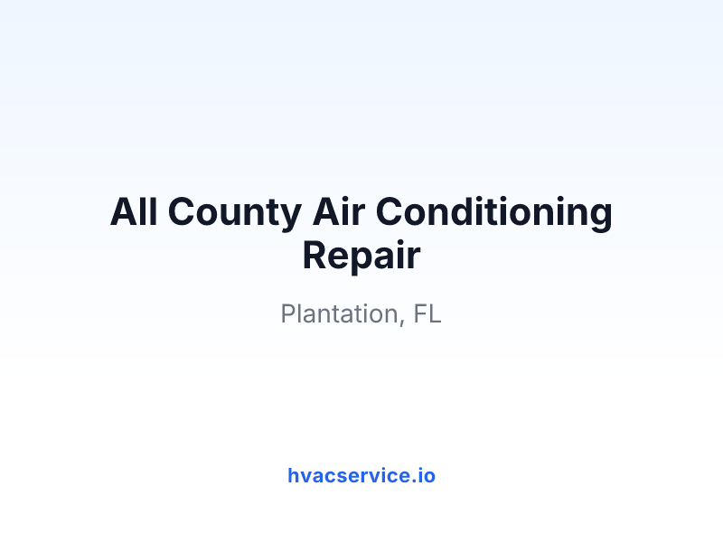 All County Air Conditioning Repair