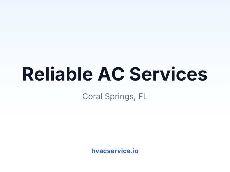 Reliable AC Services