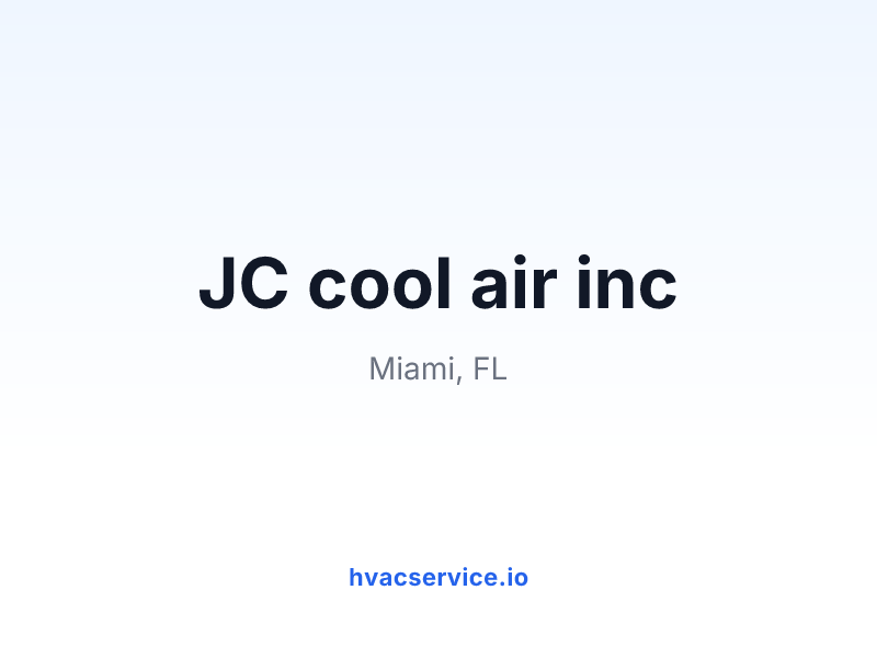 JC cool air inc