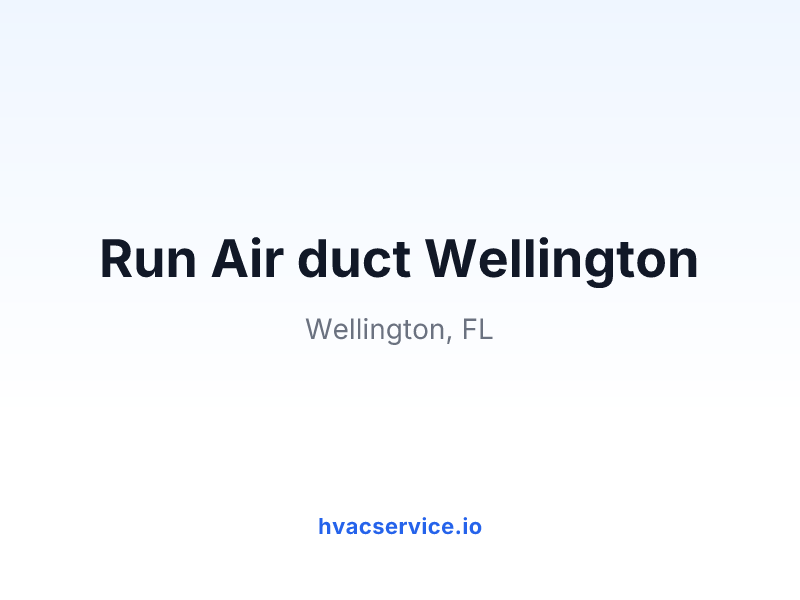 Run Air duct Wellington