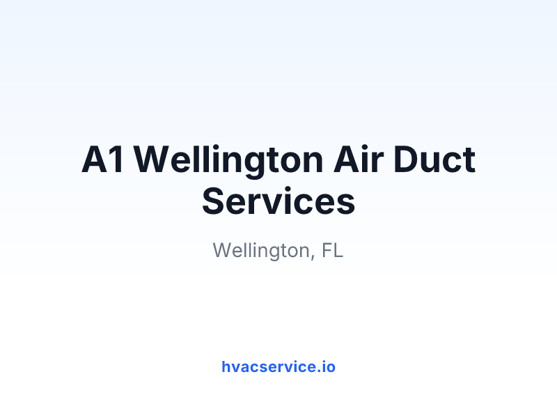 A1 Wellington Air Duct Services