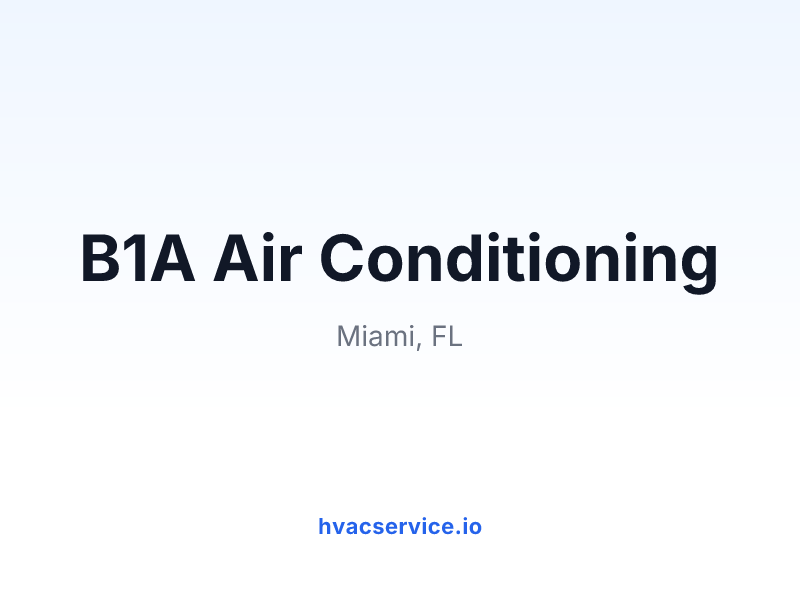 B1A Air Conditioning