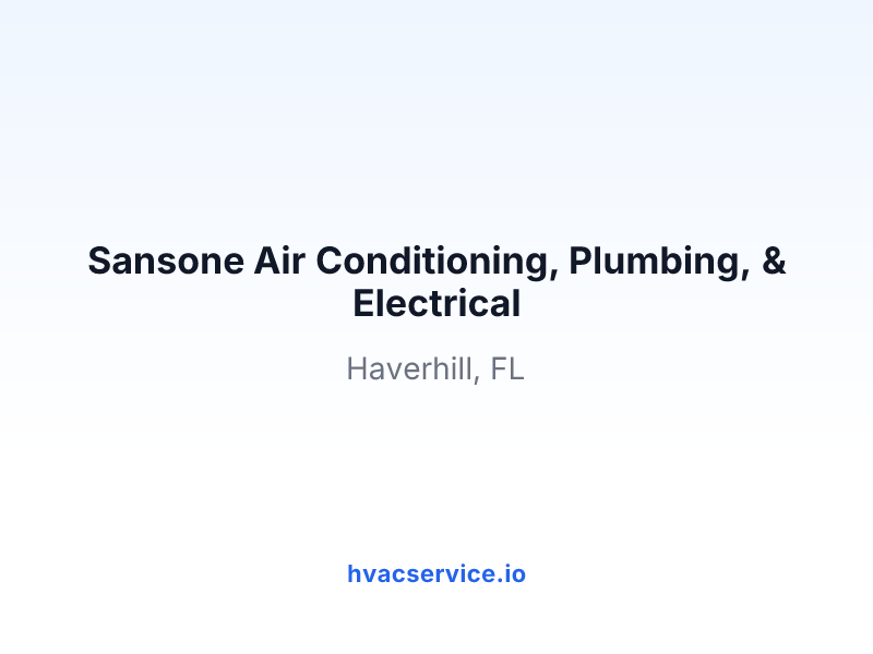 Sansone Air Conditioning, Plumbing, & Electrical