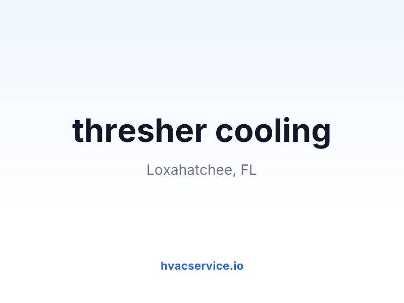 thresher cooling