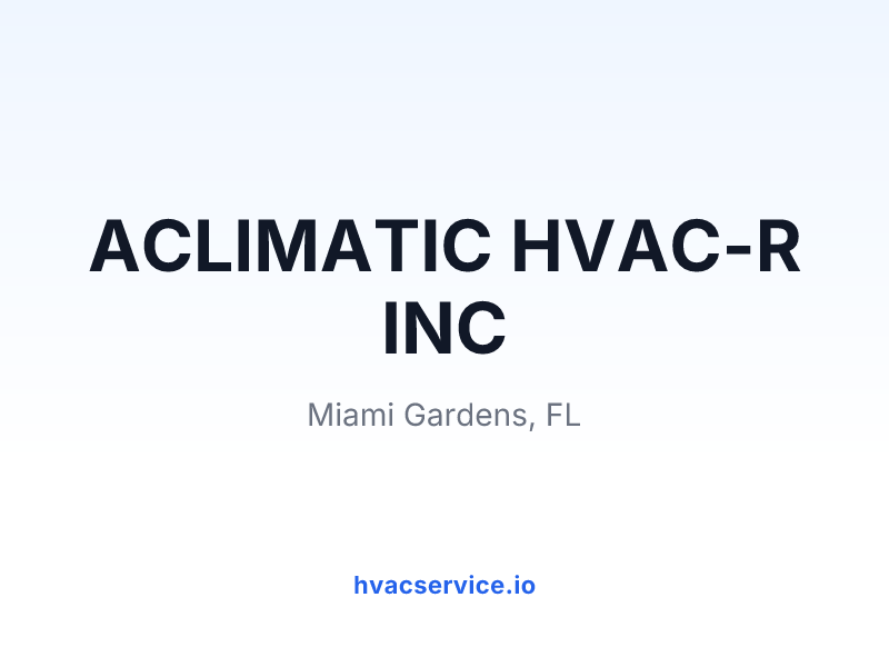 ACLIMATIC HVAC-R INC