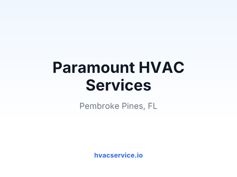 Paramount HVAC Services