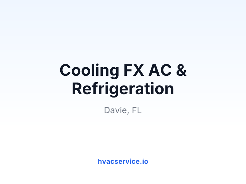 Cooling FX AC & Refrigeration