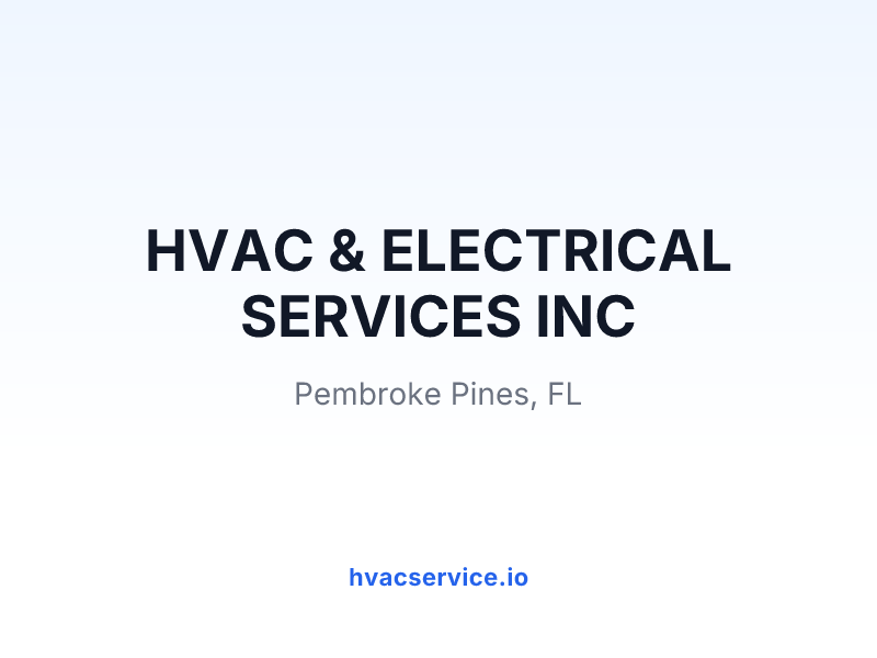 HVAC & ELECTRICAL SERVICES INC