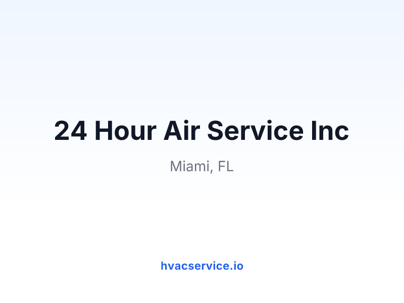 24 Hour Air Service Inc