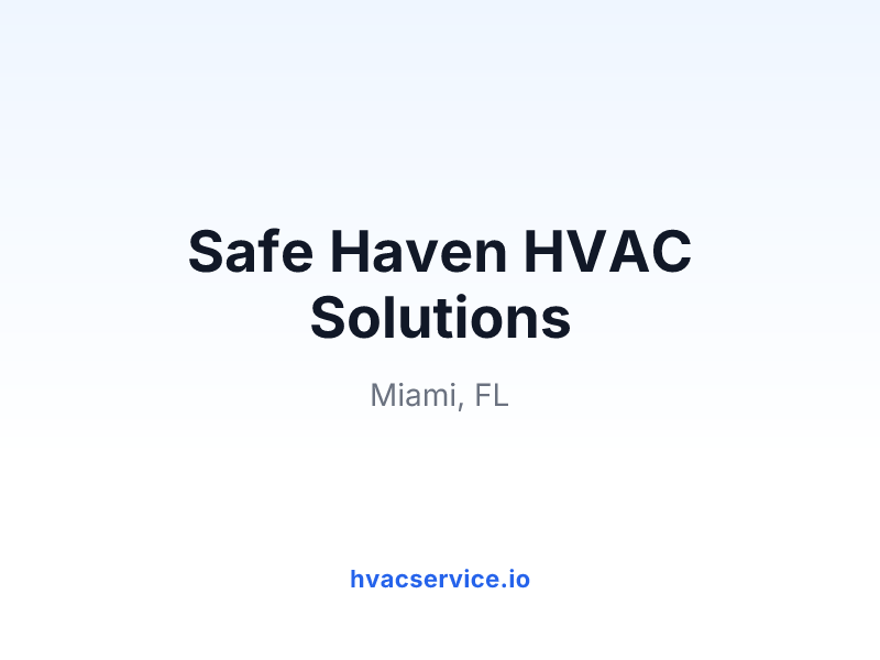 Safe Haven HVAC Solutions