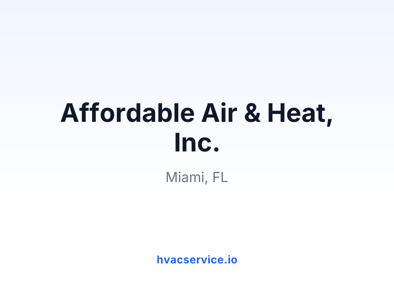 Affordable Air & Heat, Inc.