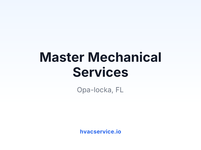 Master Mechanical Services
