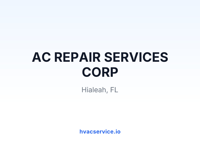 AC REPAIR SERVICES CORP