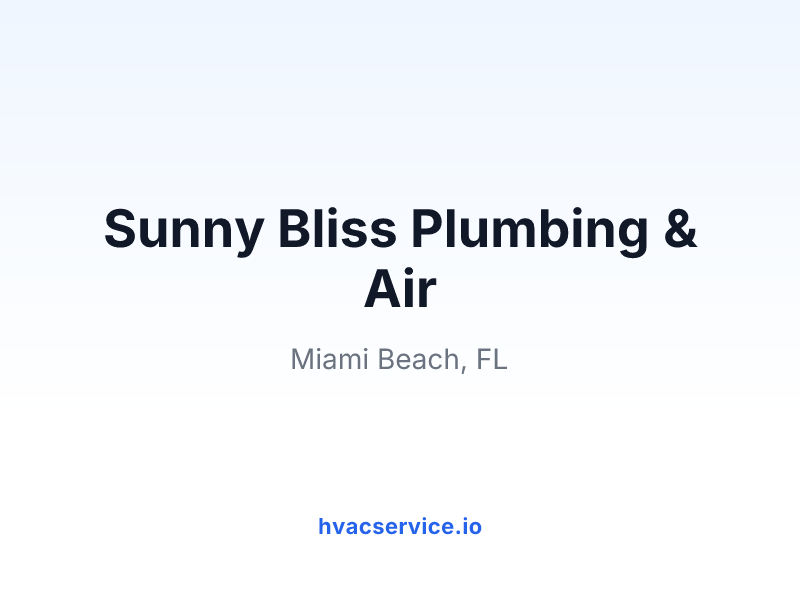 Sunny Bliss Plumbing & Air