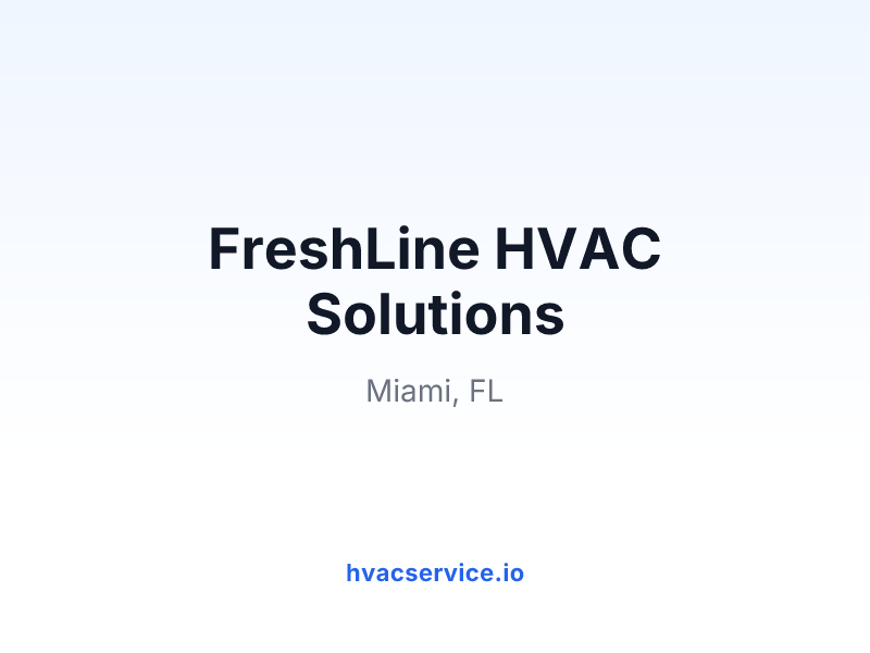 FreshLine HVAC Solutions