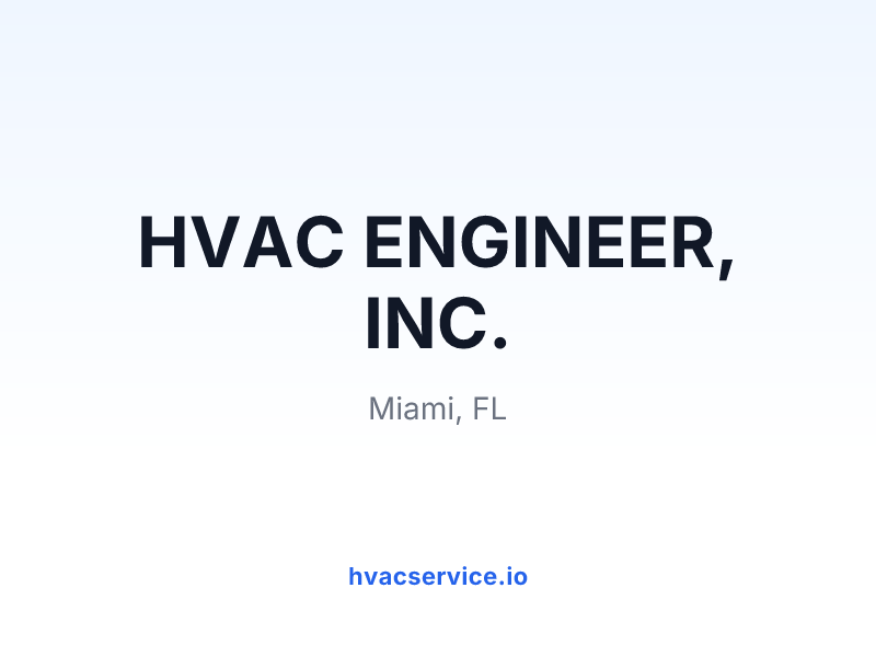 HVAC ENGINEER, INC.