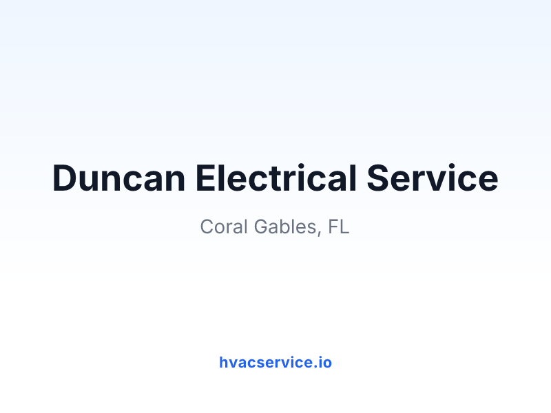 Duncan Electrical Service