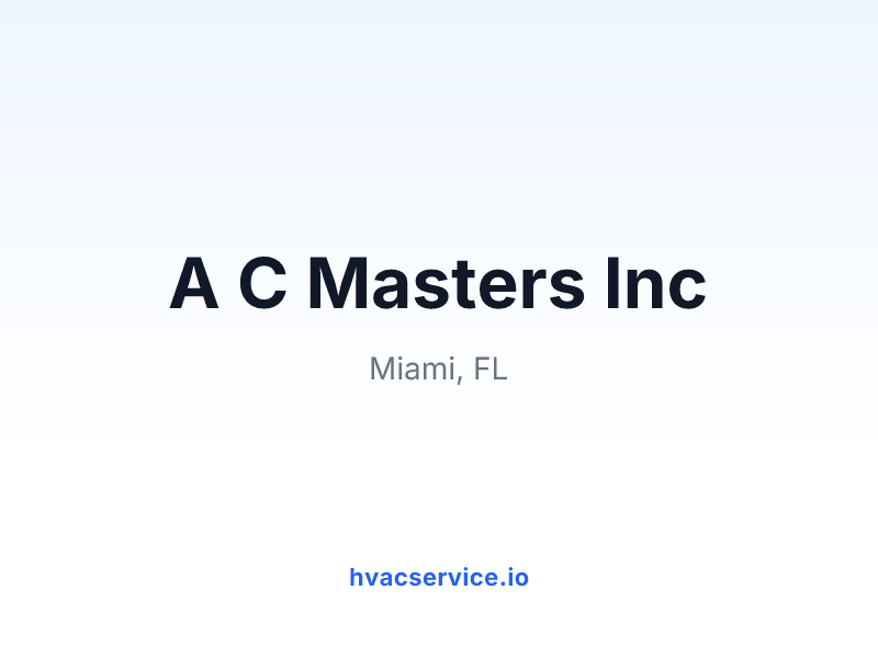 A C Masters Inc