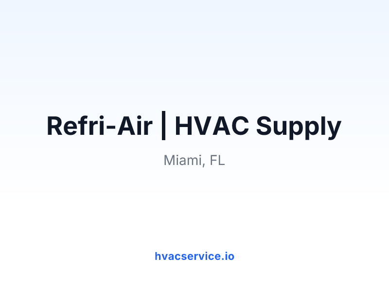 Refri-Air | HVAC Supply
