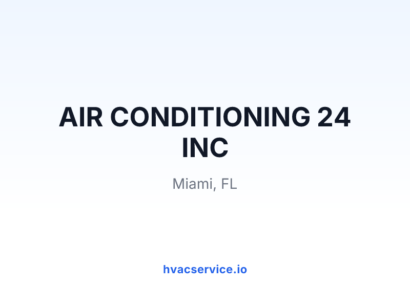 AIR CONDITIONING 24 INC