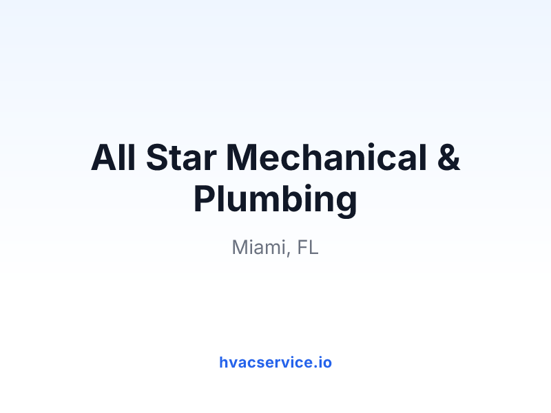 All Star Mechanical & Plumbing