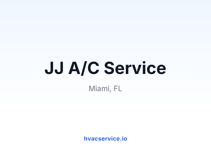 JJ A/C Service
