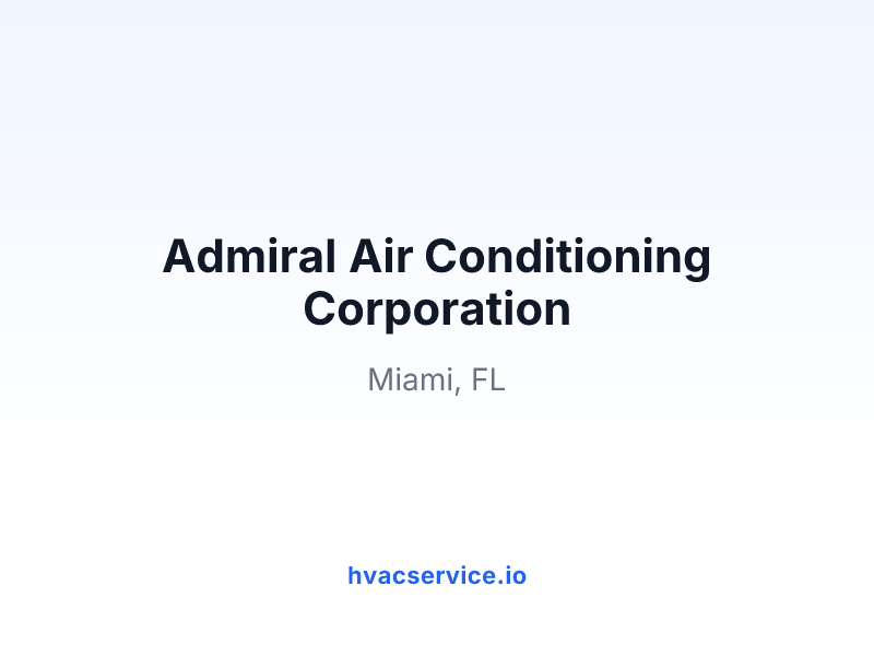 Admiral Air Conditioning Corporation