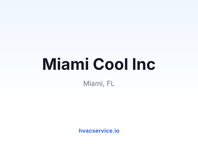 Miami Cool Inc