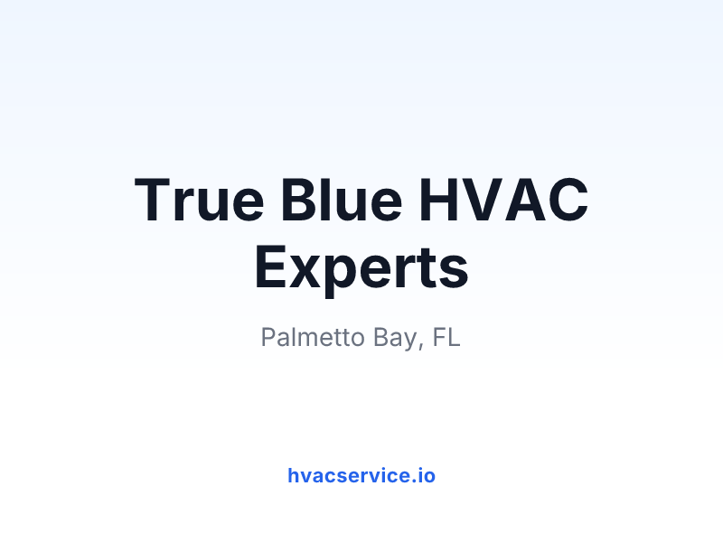True Blue HVAC Experts