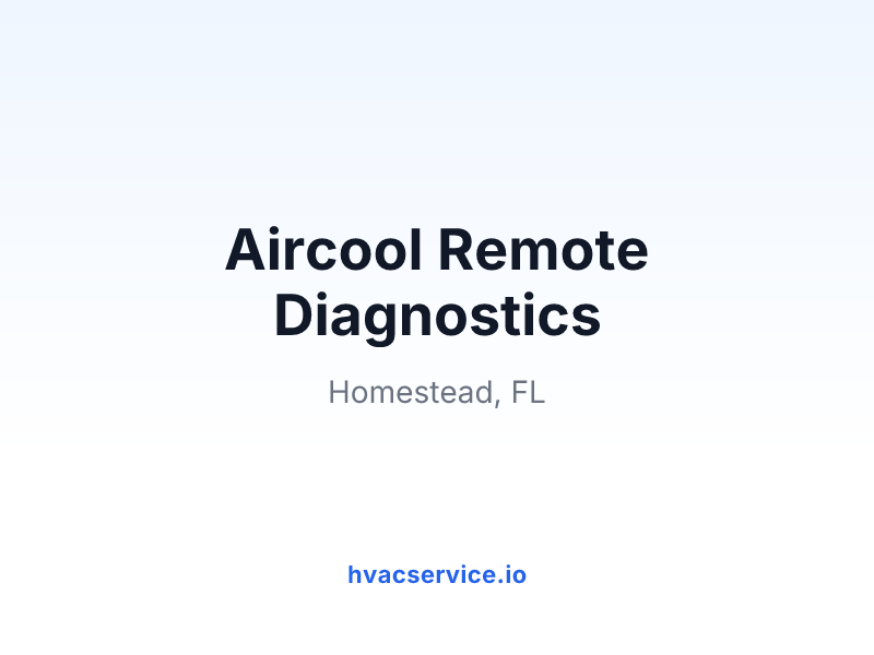 Aircool Remote Diagnostics