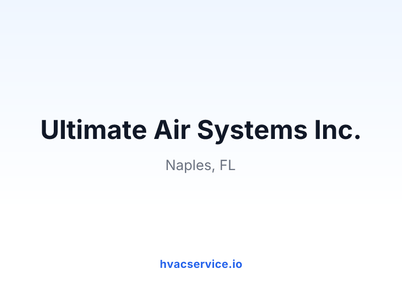 Ultimate Air Systems Inc.