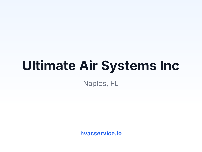 Ultimate Air Systems Inc