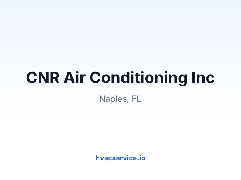 CNR Air Conditioning Inc