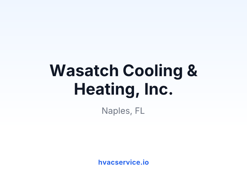Wasatch Cooling & Heating, Inc.