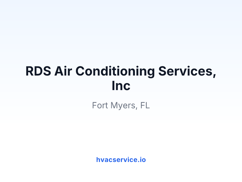 RDS Air Conditioning Services, Inc