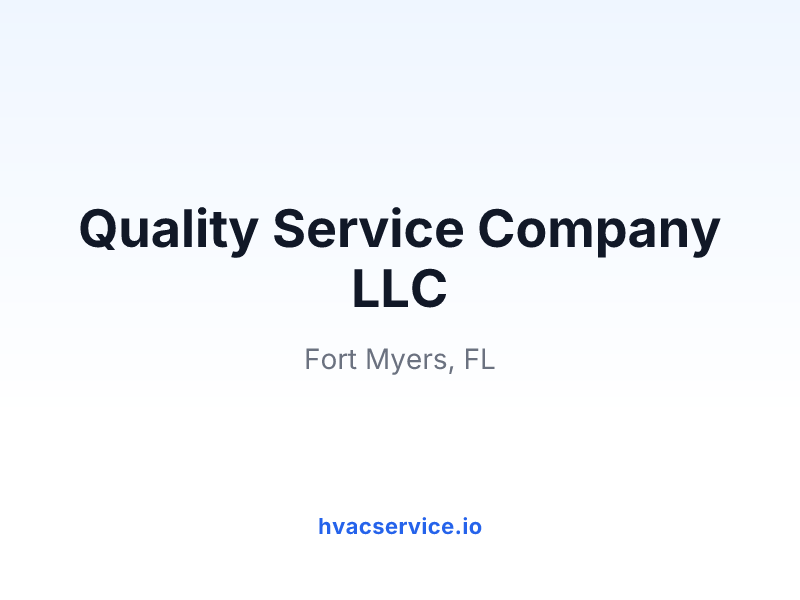 Quality Service Company LLC