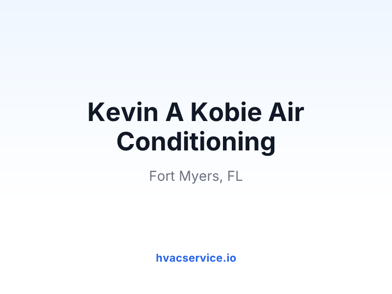 Kevin A Kobie Air Conditioning