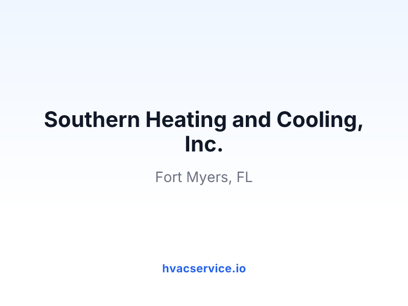 Southern Heating and Cooling, Inc.