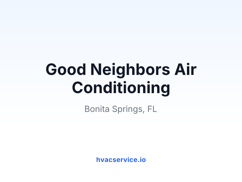 Good Neighbors Air Conditioning